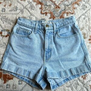 American Apparel High Waisted Denim Shorts